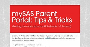 mySAS Parent Portal: Tips & Tricks