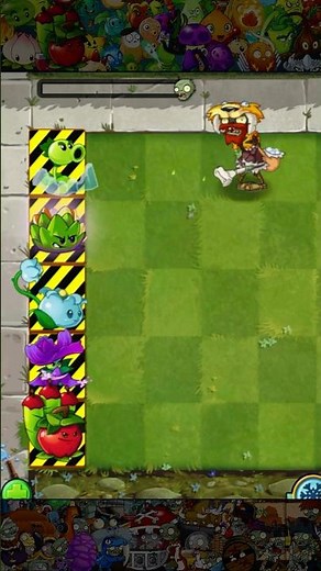 PvZ2 Refl - 5 Random Plants vs Hunter zombie #shorts #pvz #pvz2 #pvz2reflourished