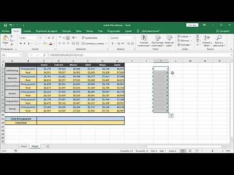 Cómo sumar filas alternas en Excel