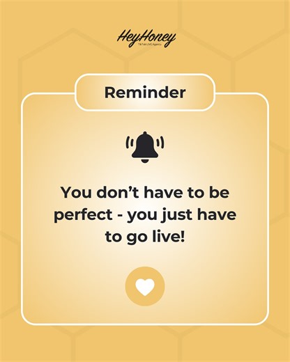 HeyHoney 🍯 on Instagram: "Consider this your sign: the best stream you’ll ever have is the one you actually start. You don’t need a perfect setup, a huge following, or a script. Just you, your vibe, and a bit of consistency. 🎥 Let’s go LIVE. You in? #HeyHoney #TikTokLive #StreamingCreator #TikTokCreator"