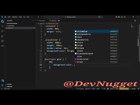 Create a Modern Skeleton Loader with glow effect