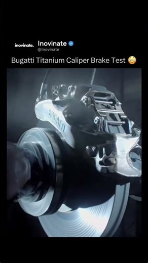 Bugatti titanium brake caliper test #automobile #f1 #viral