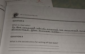 Question 8What is a bad debt?Question 9What is the double... | Filo