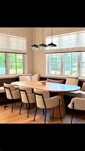 Custom Roman Shades with Mohair Trim + Linen