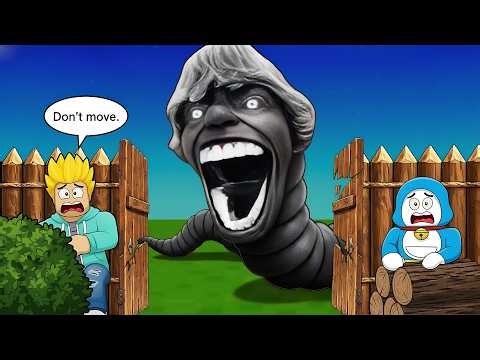 Defend your base from 67 SCARY WORM In Roblox 🐛🐛