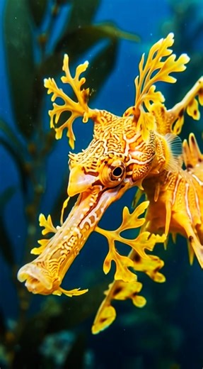 มังกรทะเลลายใบไม้นักพรางตัว#animals #animallife #shortvideo #shorts#short#shortsfeed #wildbit