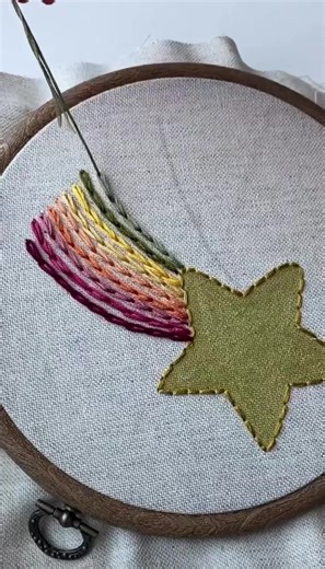 Rainbow Colour Gradient Embroidery Tutorial