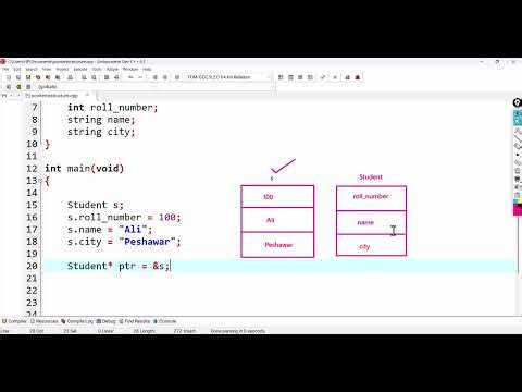 Pointer to Struct in C++ | How to Use Pointers with Structures (Program Demo)
