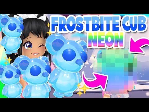 NEON FROSTBITE CUB +TRICKS in Adopt Me! (roblox)