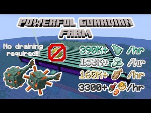 INSANE Guardian Farm No Drain 700K+ dph Minecraft Java 1.18+