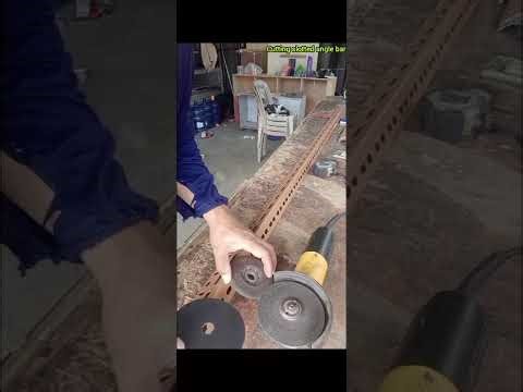 Cutting slotted angle bar for racks divider