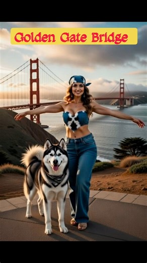 ​Dancing across the Golden Gate Bridge with Dusky! 🌉🐾