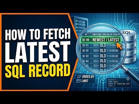 How to Fetch Latest record/row from the Table in SQL Database