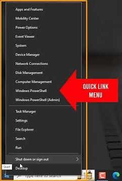How to Access the Windows 10 Quick Link Menu