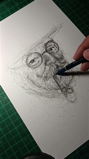 Scribble art of an old man #scribbles #artshorts #shorts