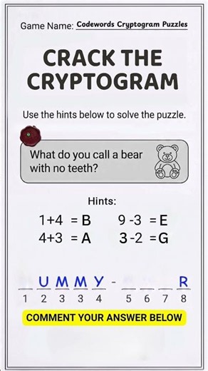 Day 17 of Daily Cryptogram 🧠Can you crack it? 🔍Drop your answer below 👇Codewords: