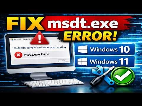 How To Fix msdt.exe Error in Windows 10/11 | Microsoft Diagnostic Tool Fix