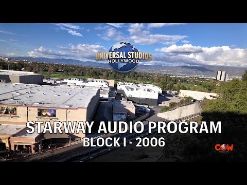 Universal Studios Hollywood StarWay Escalator Audio Program Block I 2006 Soundtrack KUSH 4K