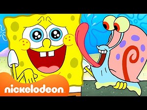 Bob l'éponge | SpongeBob en papa escargot pendant 45 minutes 🐌 | Nickelodeon France