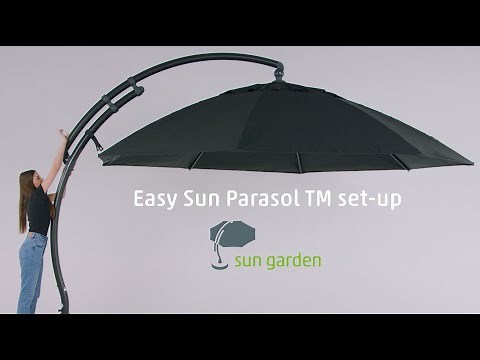 Sun Garden - Easy Sun Parasol TM 2024 - set up and cover