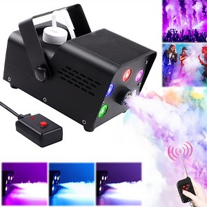 Fog Machine Smoke 550W 5 three-in-one RGB Light Beads Smoke Machine with Remote Control for Party Stage