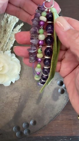 Amethyst Gemstone Bag Charm Keychain, Purple Stone Tassel Charm, Boho Beaded Purse Accessory, Natural Crystal Key Ring, Gemstone Key Ring - Etsy