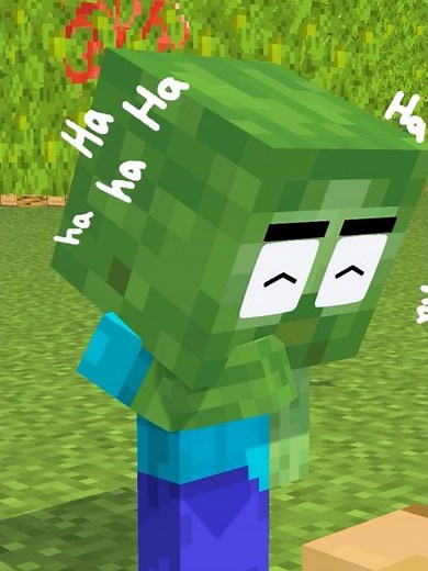 ZOMBIE BUILD a Small House #minecraft #minecraftshorts #minecraftanimation