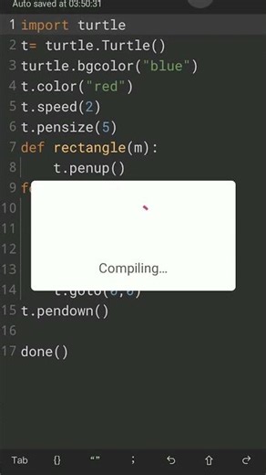 how to draw a square ⬛⬜ in 1 minute #coding #programminglanguage #python #trendingshorts #shorts