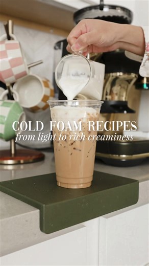 Cold foam recipes for different coffee textures