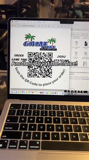 Another day at the office. Printing labels for our Togo boxes. #sportsbar #familybusiness #work #gametime #labels