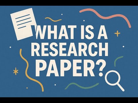 Anatomy of a Research Paper