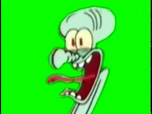 SpongeBob Green Screen: Squidward Screaming
