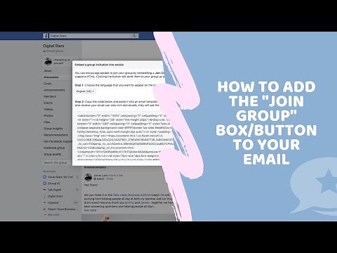 How to add the "Join Group" box/button (for Facebook Groups) to your MailChimp email