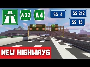 NEW MINECRAFT HIGHWAYS - First Road Trip trought GIANIMARCA 2.0 by ‪@Roadsandfreewaysbuildings‬