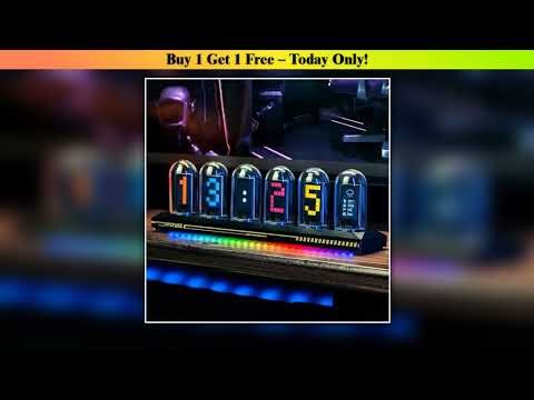 Best DIY Electronic Nixie Tube Clock LED Glows IPS Color Screen Digital Analog Night lights Gaming