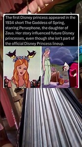 The first Disney princess appeared in the 1934 short The Goddess of Spring,#shorts