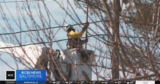 BGE crews finishing up power restorations of those impacted by wind storm