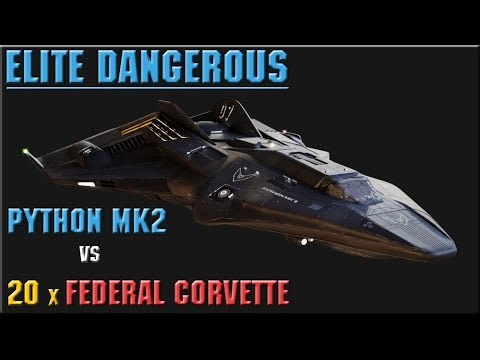 PYTHON MK2 vs 20 x Federal Corvette | SPACE RAID | ELITE DANGEROUS