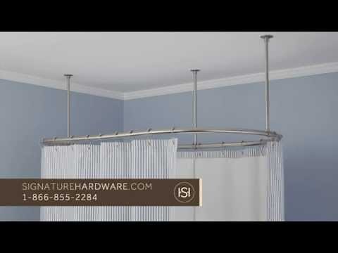 How to Install a Corner Shower Curtain Rod