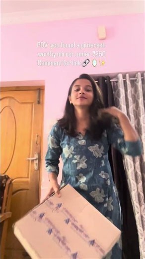 ₹300 mirror made my room look straight out of pinterest 🪞✨ #meeshofinds
