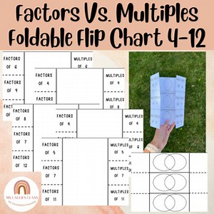 Factors and Multiples Foldable- Compare/ Contrast