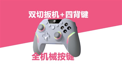 全机械按键 双切扳机 双霍尔 四背键，配置拉满的全能手柄易速马绝影x20