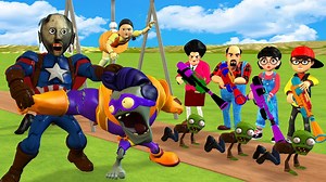 The Best Scary Teacher 3D vs Squid Game Water Spray to Help Squid Girl From Zombie 5 Times Challenge #funnyvideos #funny #scary #animation #cartoon | Pr Tom