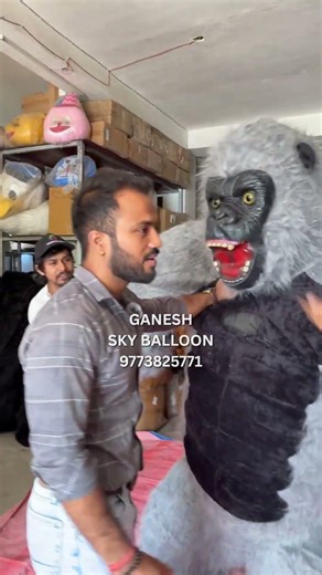 Fur Gorilla Mascot | Ganesh Sky Balloon #inflatable #gorillamascot
