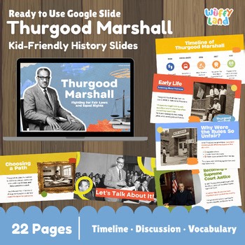 Thurgood Marshall Biography Google Slides | Black History Month Lesson Activity