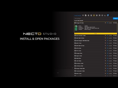 Package Manager - Guided Tour | NECTO Studio v7