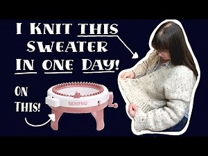 I Knit a Cute Sweater on a Sentro 48 Knitting Machine