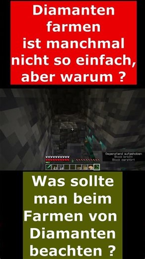 Diamanten finden in Minecraft - Was sollte beachtet werden ?