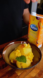 56K views · 137 reactions | Mango cant be beat in summer! Let’s make a mango passionfruit sorbet using Rubicon’s no added sugar juices! You can purchase Rubicon 100% juice blends at Loblaws! #summer #sorbet #mango #passionfruit #easydessert #dessert | Amateurprochef | Facebook