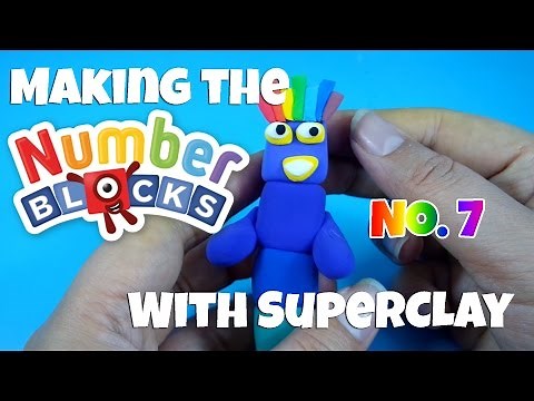 Making the Numberblocks Number 7 with Super Clay